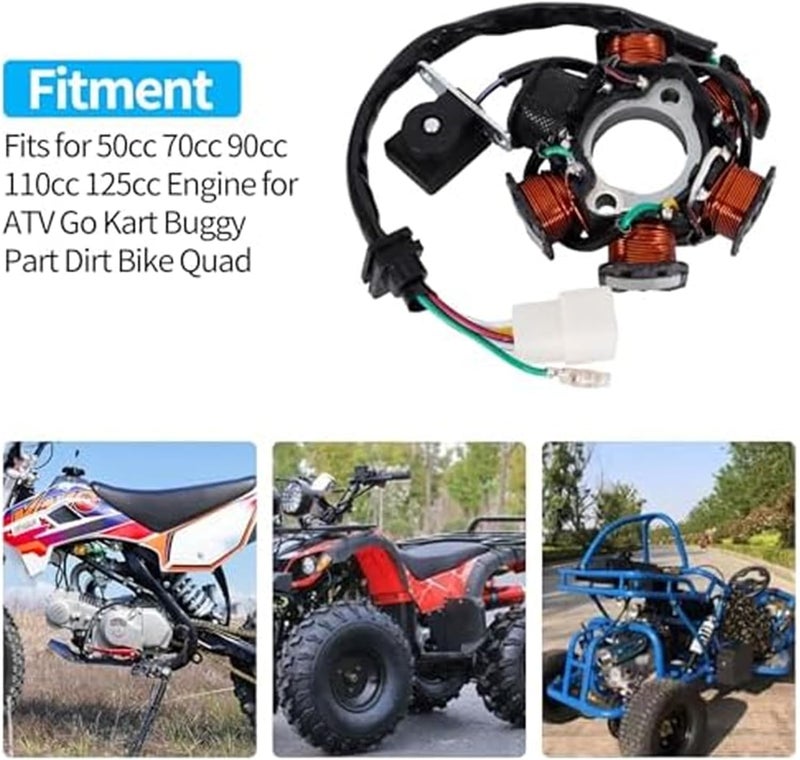 Wivplex 5 Wire AC Magneto Stator for 50cc to 150cc Engines - Image 4