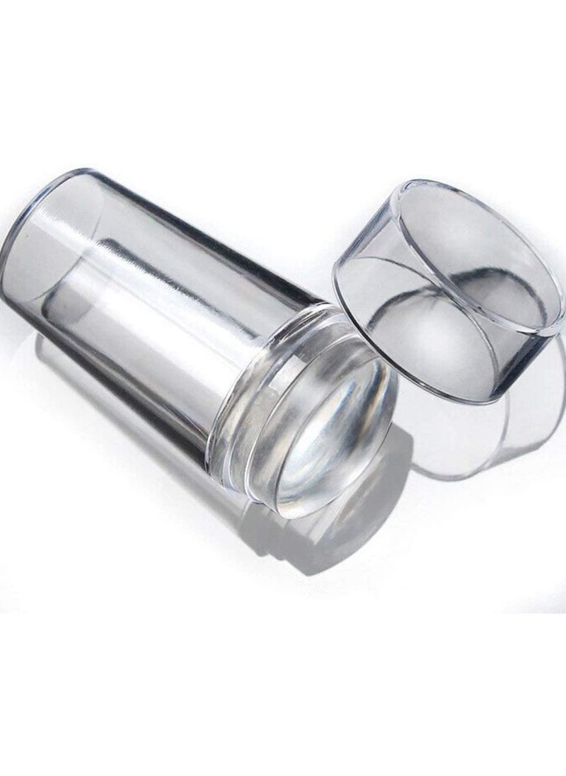 ORiTi Clear Silicone Nail Art Stamping Stamper with Cap Scraper Manicure Tools  - Image 3