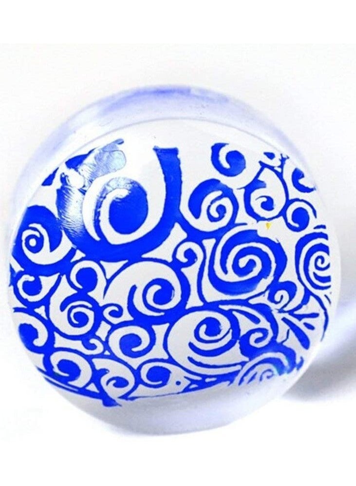 ORiTi Clear Silicone Nail Art Stamping Stamper with Cap Scraper Manicure Tools - Image 2