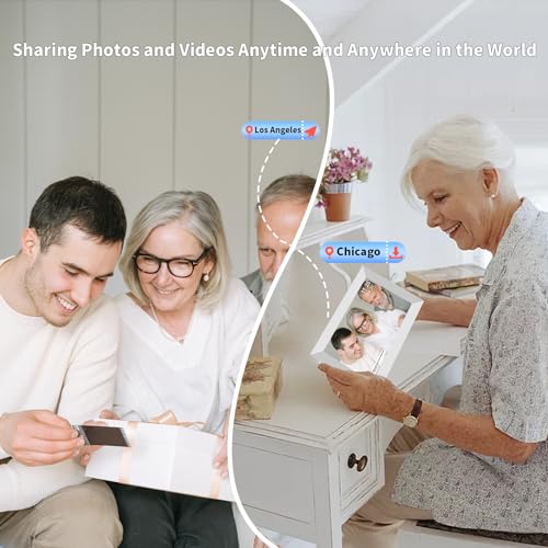 ybest Frameo 10.1" Digital Picture Frame White, Smart WiFi Digital Photo Frame with IPS Touch Screen, 1280x800 HD Display, 32GB Auto-Rotate Wall Mountable, SD/USB Slot, Instant Sharing via Frameo App - Image 5