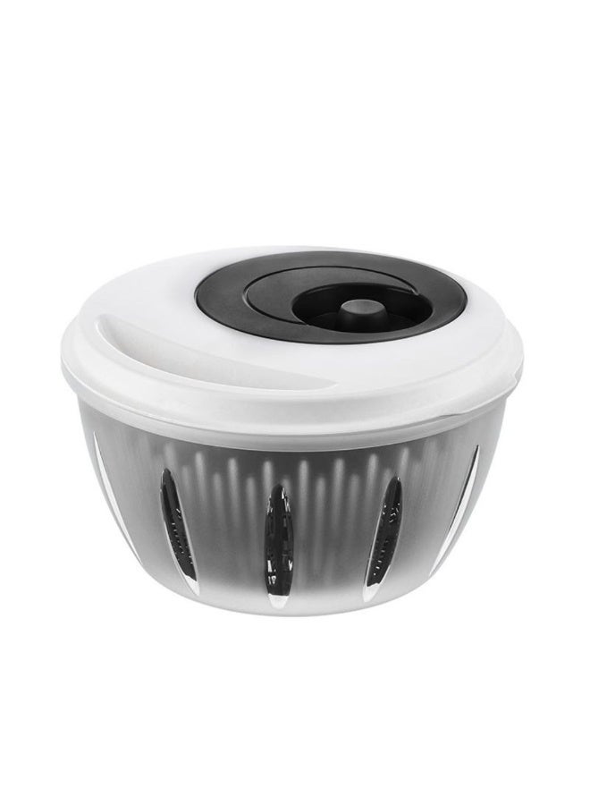 تيتيز مجفف ومجفف للسلطة مع وعاء مصفاة ومقبض سهل الدوران من البلاستيك الخالي من مادة BPA لإزالة الماء بسرعة وقاعدة غير قابلة للانزلاق وآمنة للاستخدام في غسالة الأطباق سعة 4.5 لتر باللون الأسود - Image 1