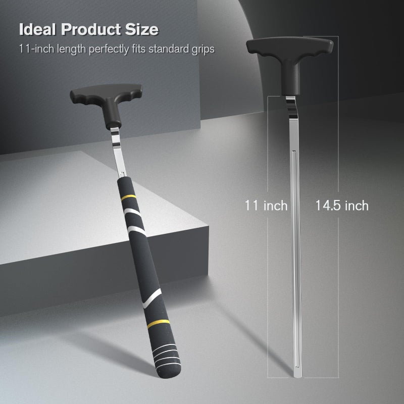 Natupal Golf Grip Removal Tool, V-Groove Grip Remover Saver 11" for Standard Length Swinging Grips Golf Grip Kit Golf Tools Golf Supplies Golf Grip Tool Grip Remover Gripping Tool (1) - Image 5