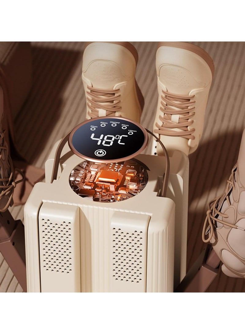 عام **مجفف الأحذية الرياضية - مجفف بست منافذ - سخان كهربائي قابل للطي مع مؤقت زمني، مناسب لمحبي الأماكن الداخلية والخارجية، هواة المشي، المعسكرات، الأحذية، الأحذية الرياضية، العناية بالملابس، السفر العائلي.** - Image 4