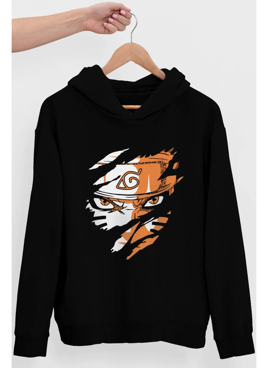 Rock&Roll Hard Naruto Black Hooded Women's Sweatshirt