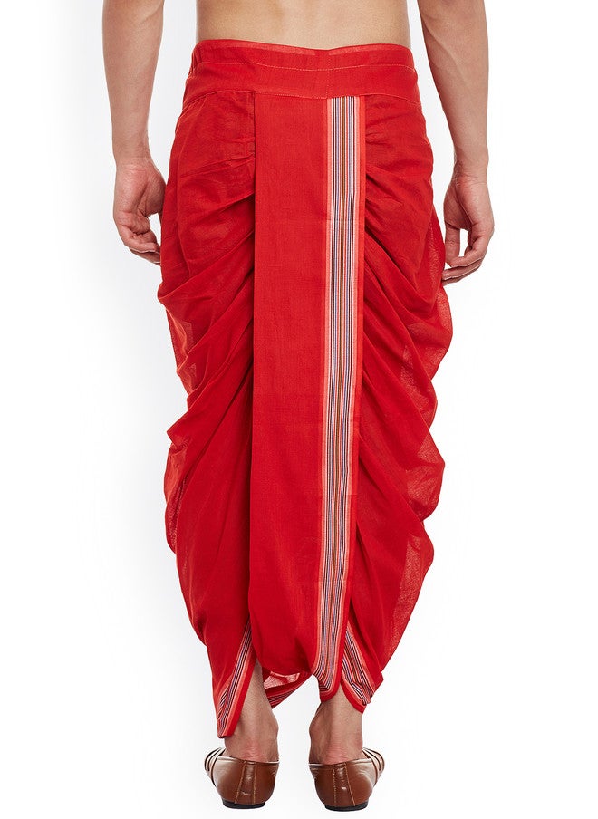 SOJANYA Red Dhoti Pants - Image 3