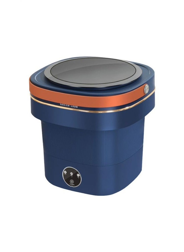 GREEN LION - Foldable Mini Washing Machine 9L / Compact Size / Low Noise Wash / Easy to Use /Drain Function/ Portable Washing Machine - Blue - Image 1