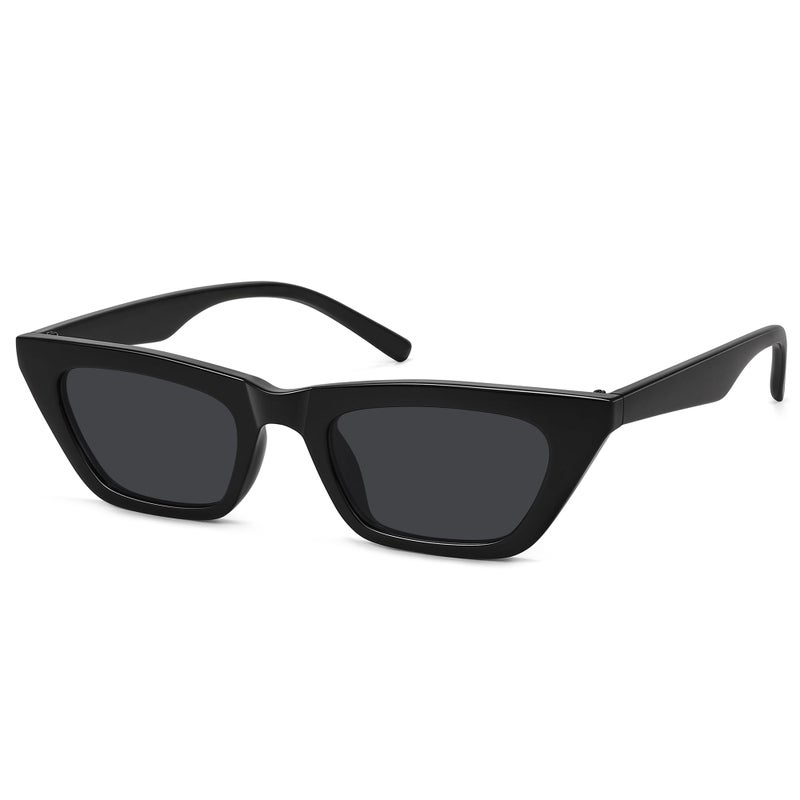 Fozono Narrow Square Cat Eye Sunglasses for Women | Retro Vintage-Chic UV400 Protection Driving shades, Petite-Friendly for Beach, Vacations & Daily Wear - Image 1