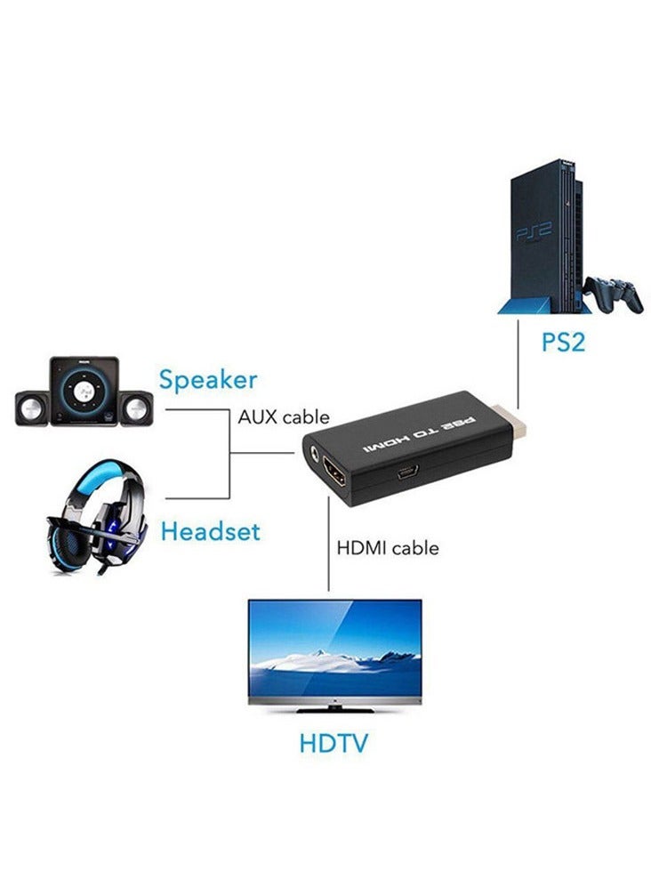 general Main unit(PS2 to HDMI)+USB Cable Audio  Video Cables PS2 to HDMI Converter Adapter With 3.5mm Audio Output For HDTV HDMI Hot - Image 5