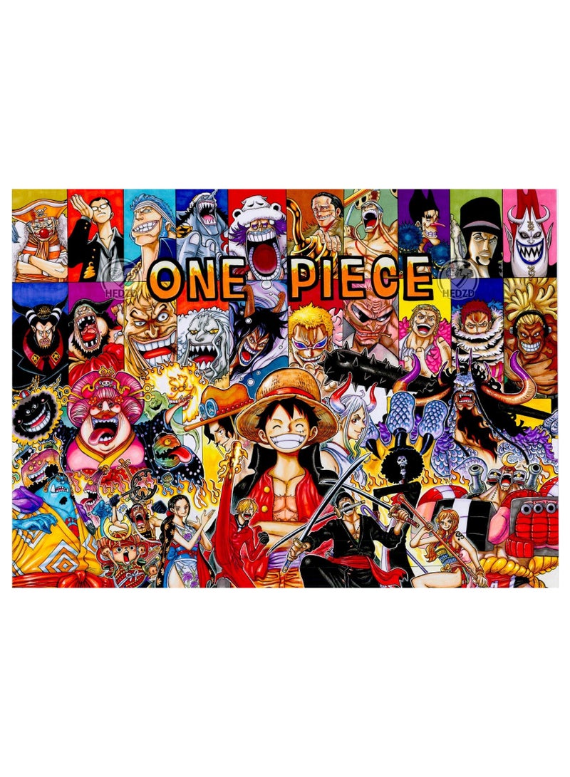 EBMINI One Piece King Puzzle Cartoon Welfare 1000 Pieces With Photo Frame 
