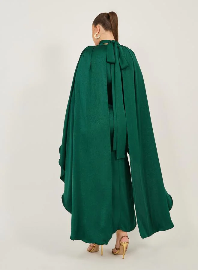 Styli Emerald Cape Sleeve Dress