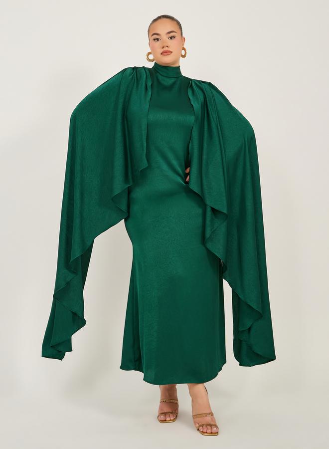 Styli Emerald Cape Sleeve Dress - Image 2