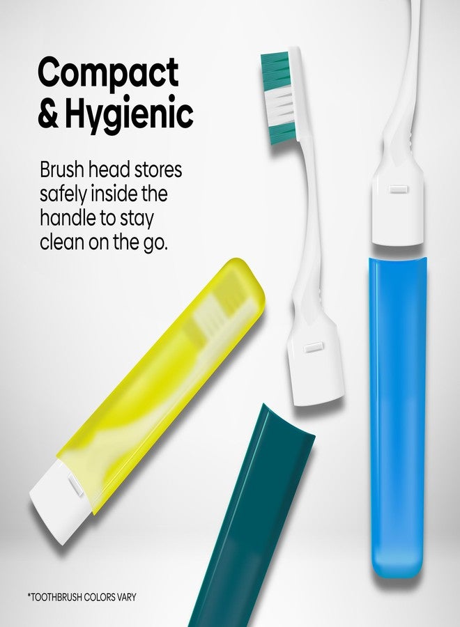 Handy Solutions Oral Care 3-Piece Travel Size Set w/Mouthwash, Toothpaste, & Folding Toothbrush (Pack of 6), TSA Approved - Image 5