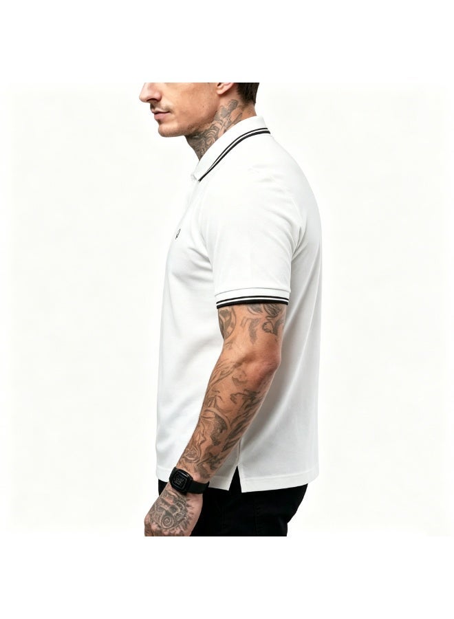 فريد بيري بولر رجالي موديل ضيق (Slim Fit) - قميص بولو بكمام قصير للعمل والاسترخاء - Image 2