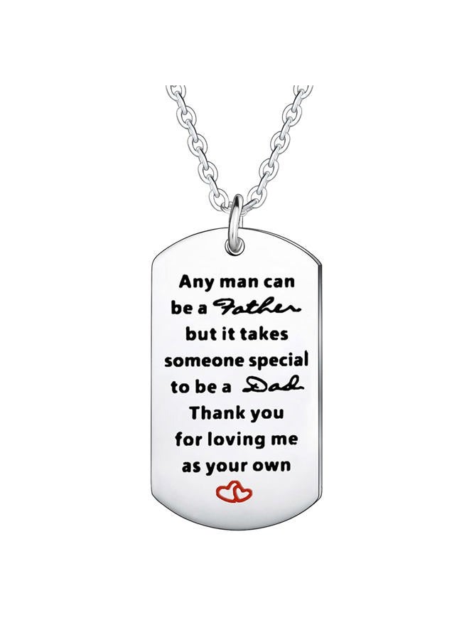 YeeQin Step Dad Gift for Fathers Day Thank You Stepdad Pendant Necklace Father in Law Gift - Image 1