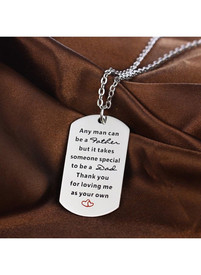 YeeQin Step Dad Gift for Fathers Day Thank You Stepdad Pendant Necklace Father in Law Gift - Image 2