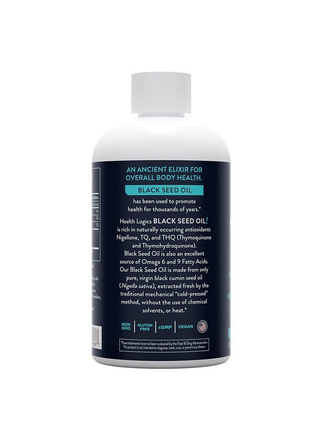 Health Logics Black Seed Oil | Rich Source of Omega 6 & Omega 9 | Pure Cold Pressed Black Cumin Seed Oil for Respiratory, Digestive, and Immune Health | 6 fl oz - Image 2