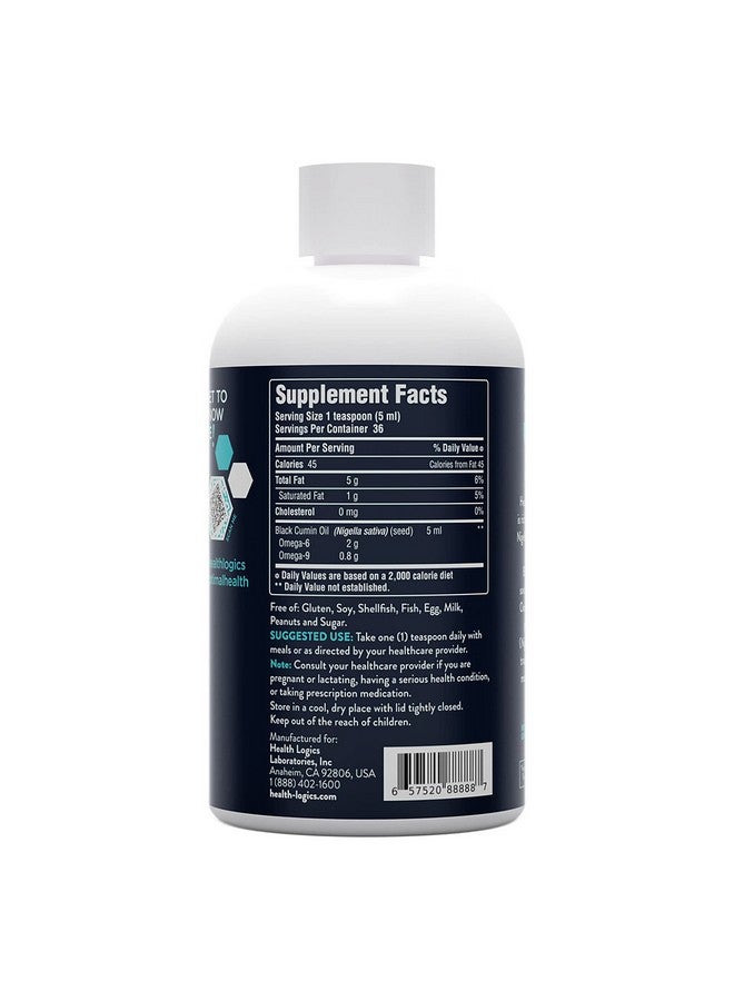 Health Logics Black Seed Oil | Rich Source of Omega 6 & Omega 9 | Pure Cold Pressed Black Cumin Seed Oil for Respiratory, Digestive, and Immune Health | 6 fl oz - Image 3