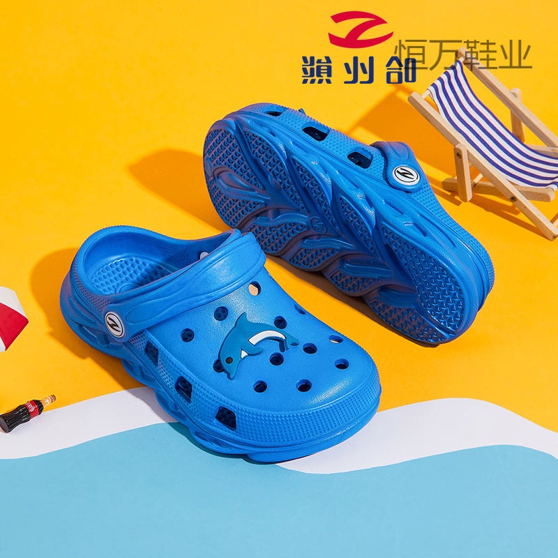 Fujian Big Manufacturers Habixiong Children'S Shoes Boys Slippers Children'S 2025 Girls Sandals Closed Toe Hole Shoes - Image 2
