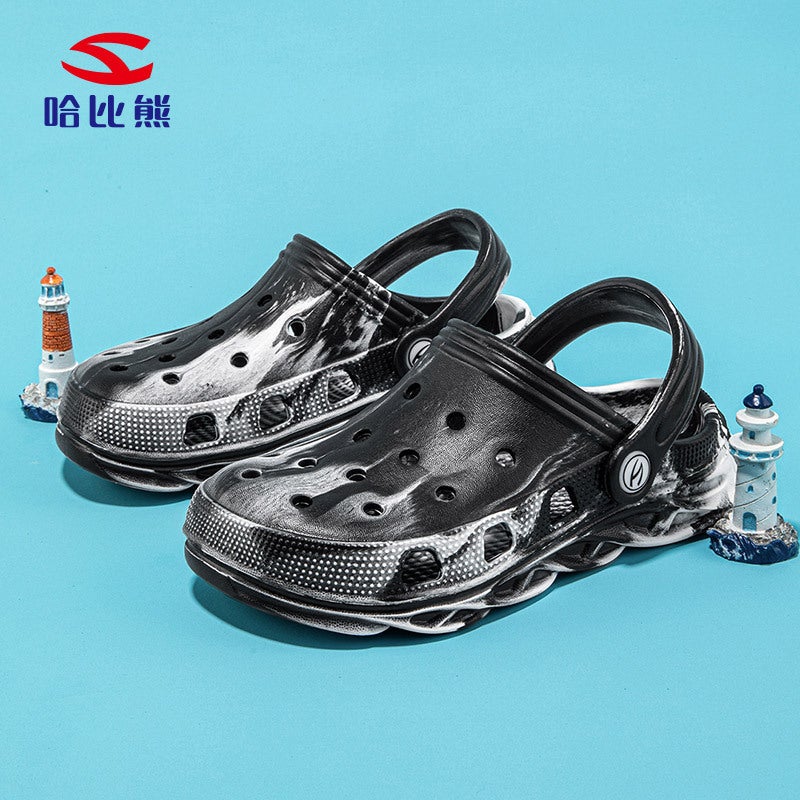 Fujian Big Manufacturers Habixiong Children'S Shoes Boys Slippers Children'S 2025 Girls Sandals Closed Toe Hole Shoes - Image 1