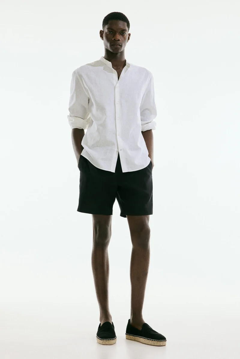 اتش اند ام Regular Fit Linen-blend shirt
