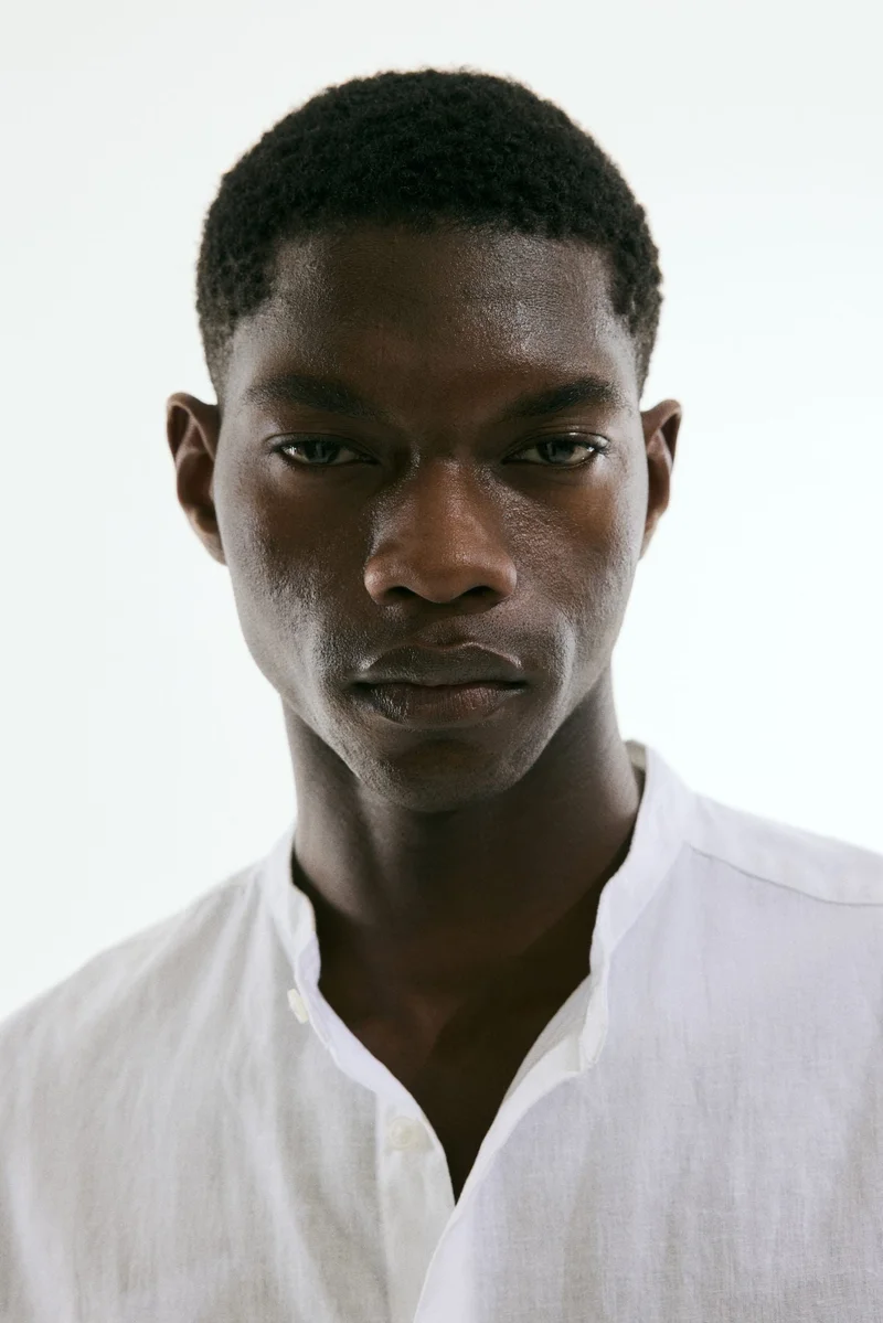 اتش اند ام Regular Fit Linen-blend shirt