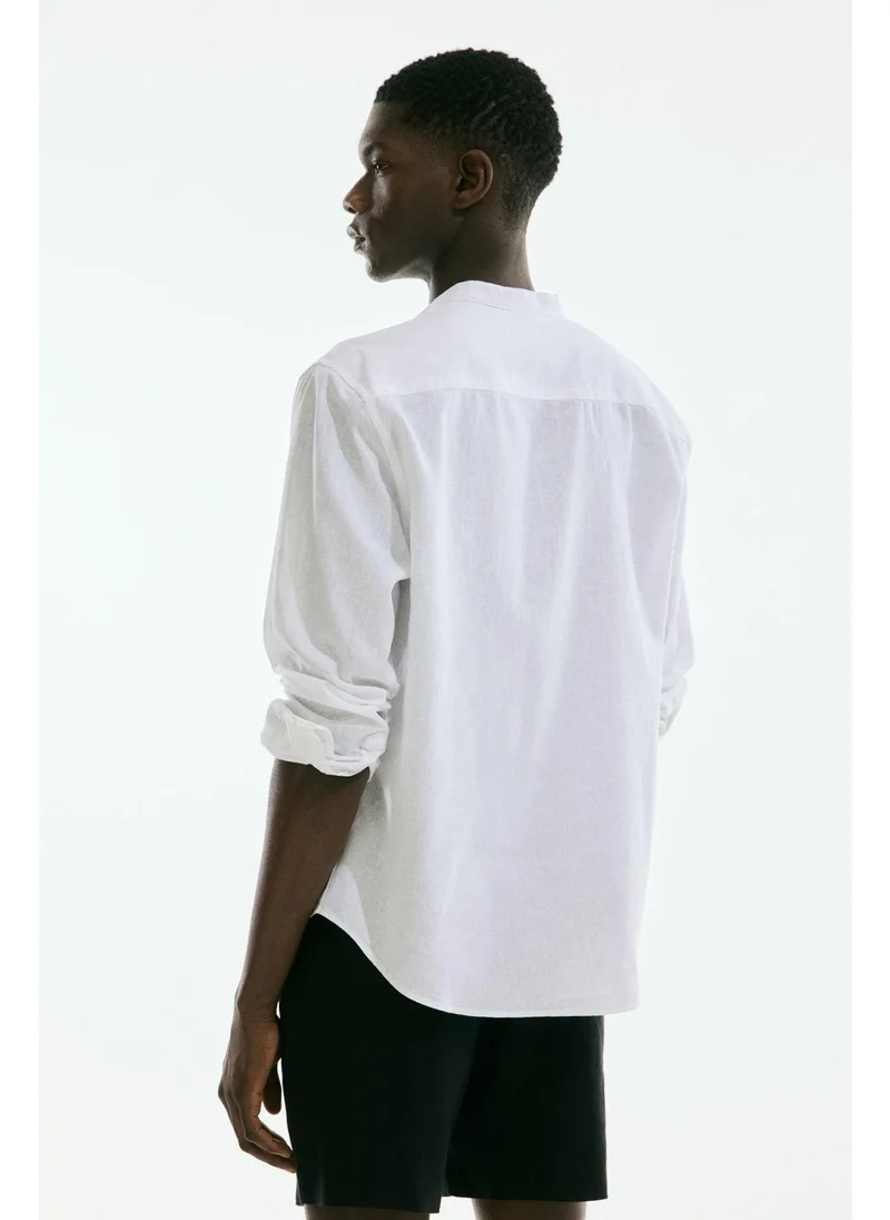 H&M Regular Fit Linen-blend shirt