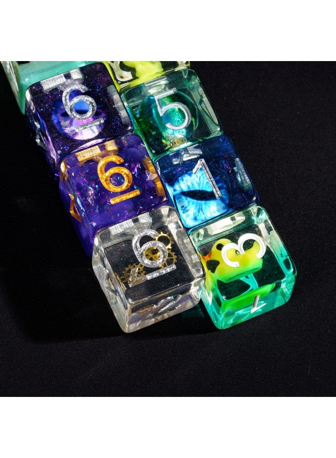 HDdais 10 Pack Of D6 Dice Random Color D6 Polyhedral Dice 6 Sided D&D Dice For Dnd Rpg Mtg Table Games Dungeons And Dragons Dice - Image 5