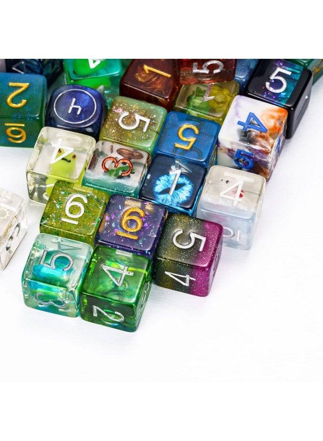 HDdais 10 Pack Of D6 Dice Random Color D6 Polyhedral Dice 6 Sided D&D Dice For Dnd Rpg Mtg Table Games Dungeons And Dragons Dice - Image 2