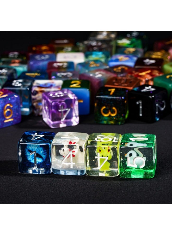 HDdais 10 Pack Of D6 Dice Random Color D6 Polyhedral Dice 6 Sided D&D Dice For Dnd Rpg Mtg Table Games Dungeons And Dragons Dice - Image 4