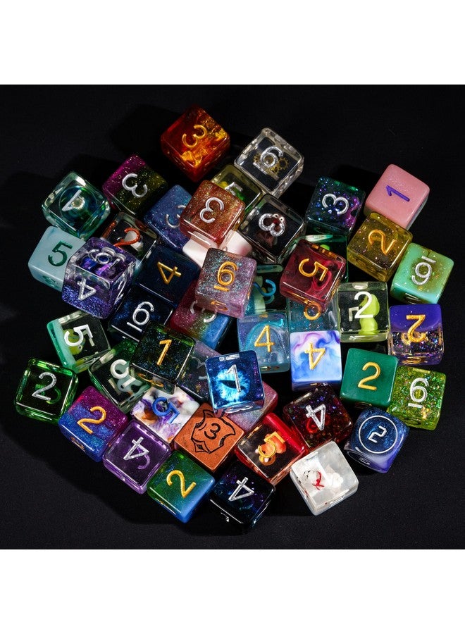 HDdais 10 Pack Of D6 Dice Random Color D6 Polyhedral Dice 6 Sided D&D Dice For Dnd Rpg Mtg Table Games Dungeons And Dragons Dice - Image 3