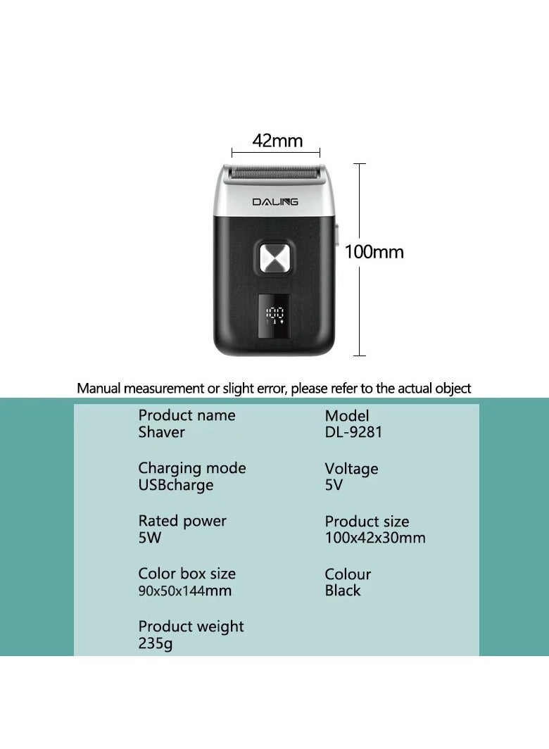 دالينغ ماكينة حلاقة كهربائية قابلة لإعادة الشحن للرجال، ماكينة حلاقة محمولة وسهلة السفر - Image 5