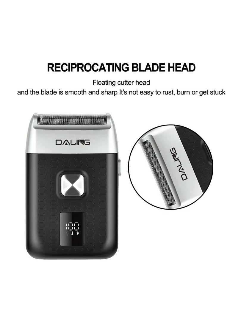 دالينغ ماكينة حلاقة كهربائية قابلة لإعادة الشحن للرجال، ماكينة حلاقة محمولة وسهلة السفر - Image 3
