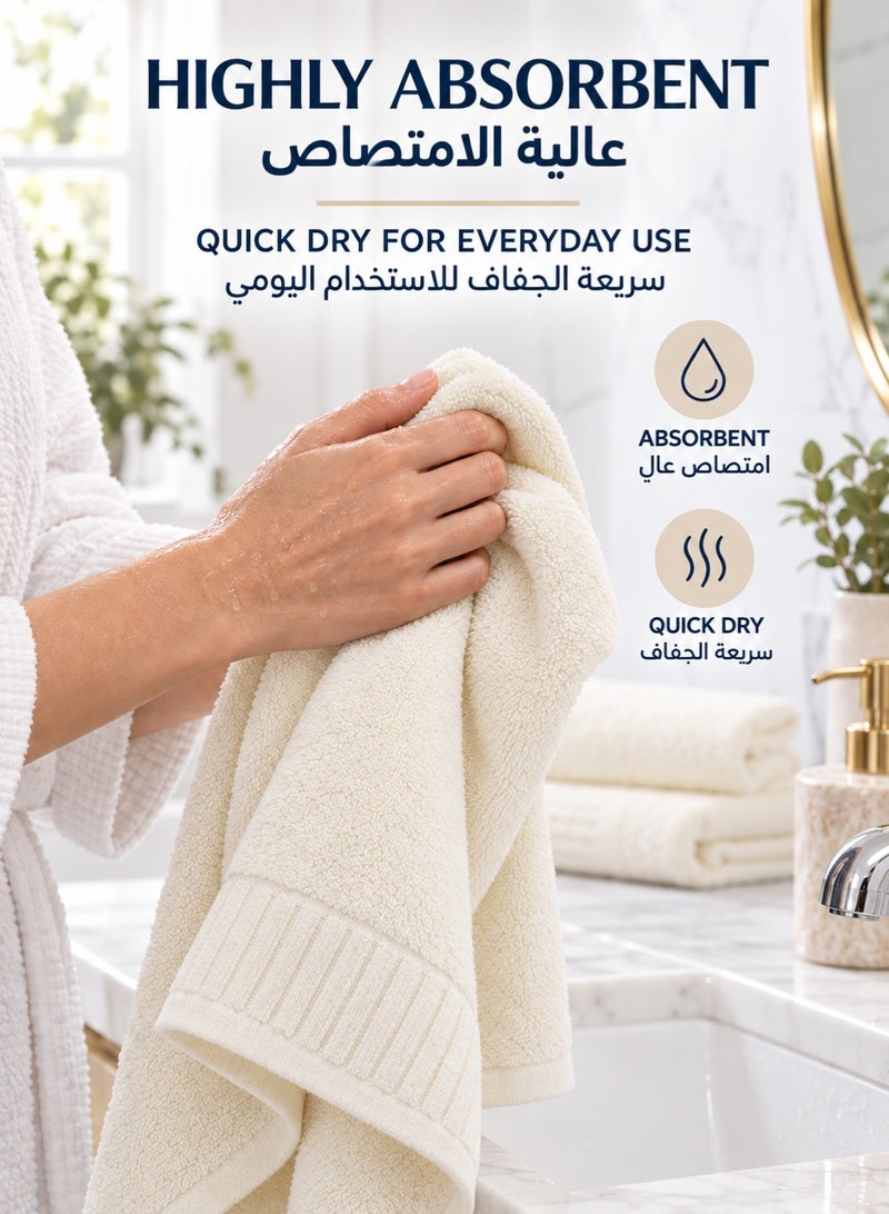 شاربدو Sharpdo طقم مناشف من 8 قطع، يضم 2 منشفة حمام و2 منشTowels & 4 Washcloths, 100% Combed Cotton, Soft, Highly Absorbent & Quick Dry, Thick Bathroom Towفة لليدين و4 مناشف صغيرة، قطن ممشط 100%، ناعمة وعالية الامتصاص وسريعة الجفاف، مناشف حمام سميكة للمنزل والفنادق والسبا، أزرق أردوازي - Image 4