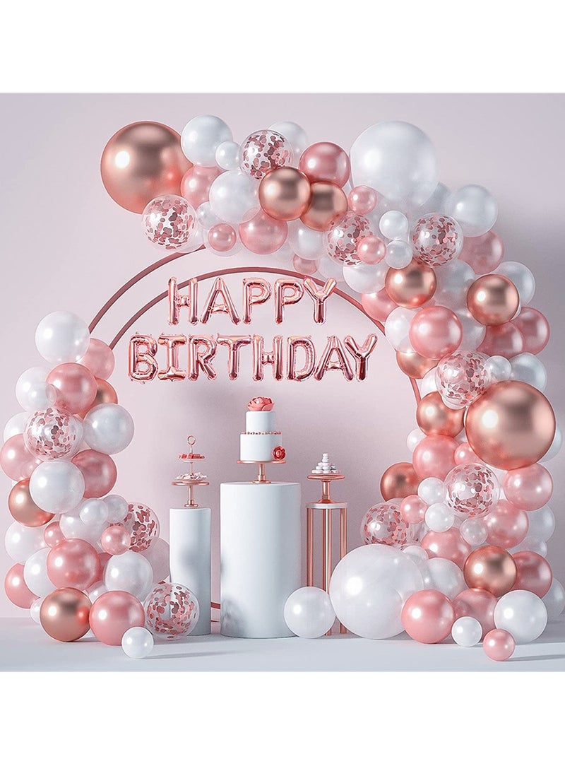 مجموعة بالونات عيد الميلاد من سلسلة بالونات من الألومنيوم على شكل حرف ذهبي وردي، ترتيب عيد الميلاد الأول، بالون زخرفي - Image 2