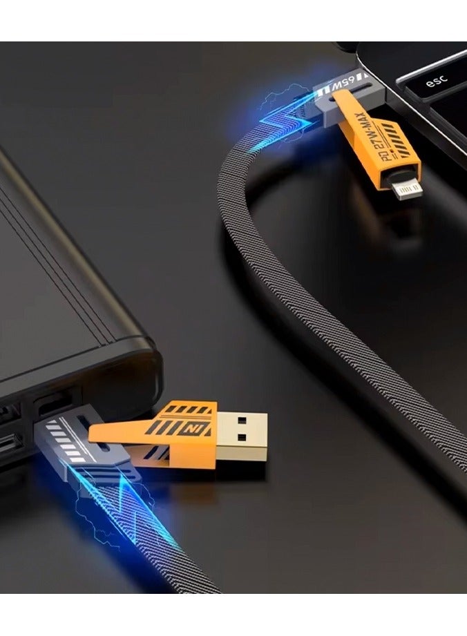 Data Cable Four in One Super Fast Charging PD27W Charging Dual Type-c65W Fast Charging Cable Multifunctional - Image 3