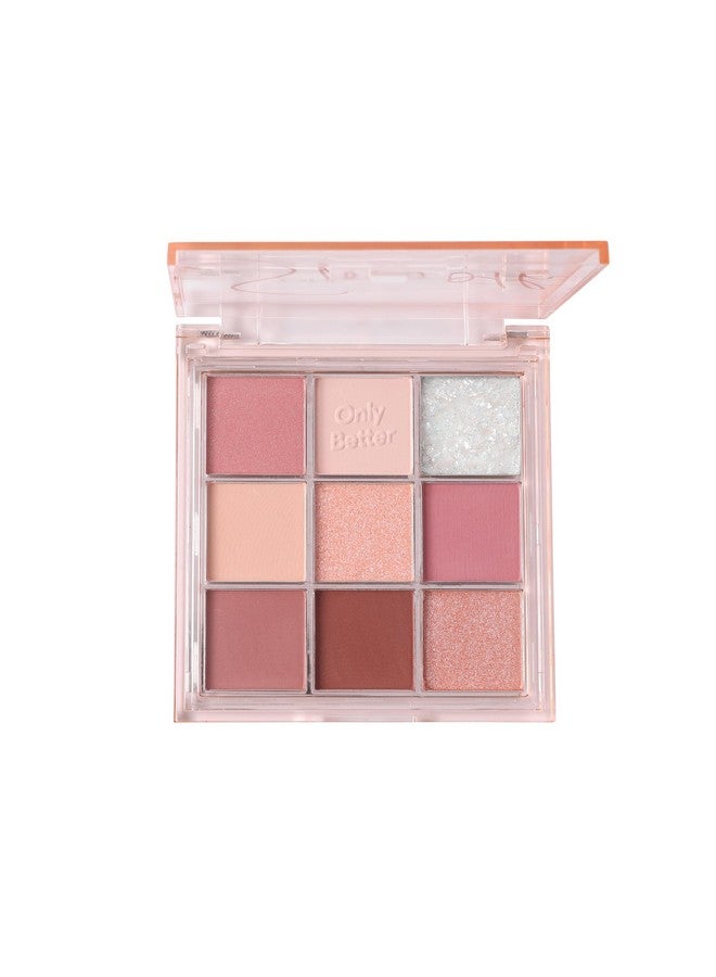 ONLYBETTER Pink Eyeshadow Palette, Pink Eyeshadow Palette High Pigmented Makeup Palette 9 Shades Metallic and Shimmers Long Lasting Sweatproof and Waterproof Bright Eyeshadow Palette - Image 1