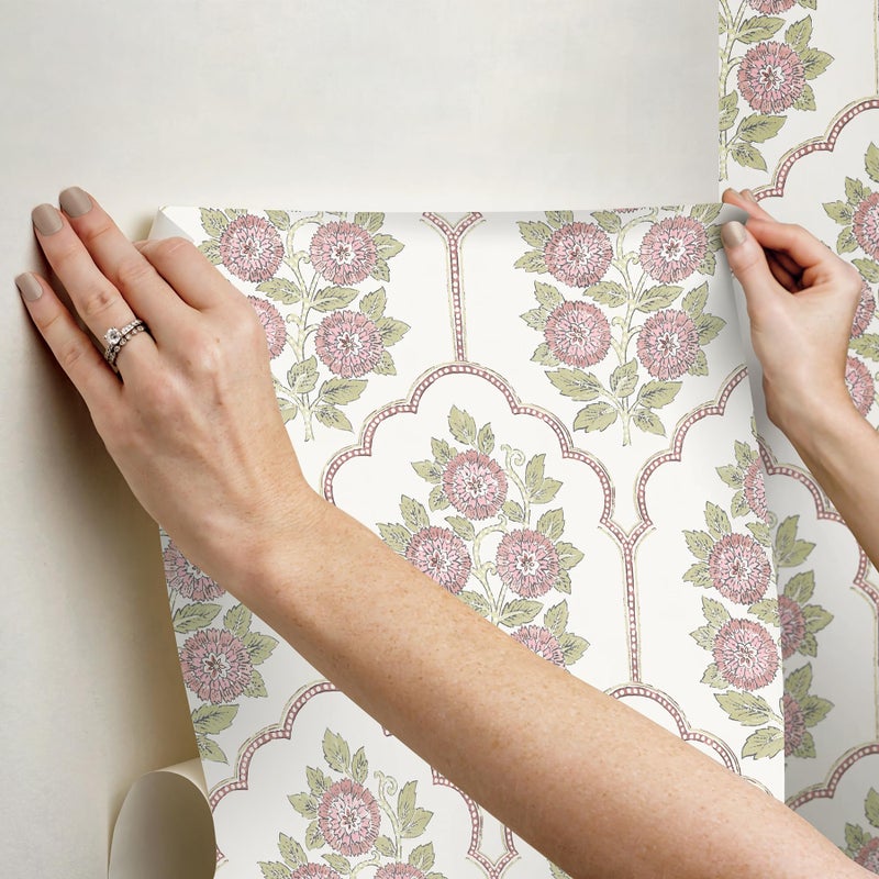 NuWallpaper x Society Social Floral Bazaar Rose Water Peel and Stick Wallpaper, SSS6314 - Image 5