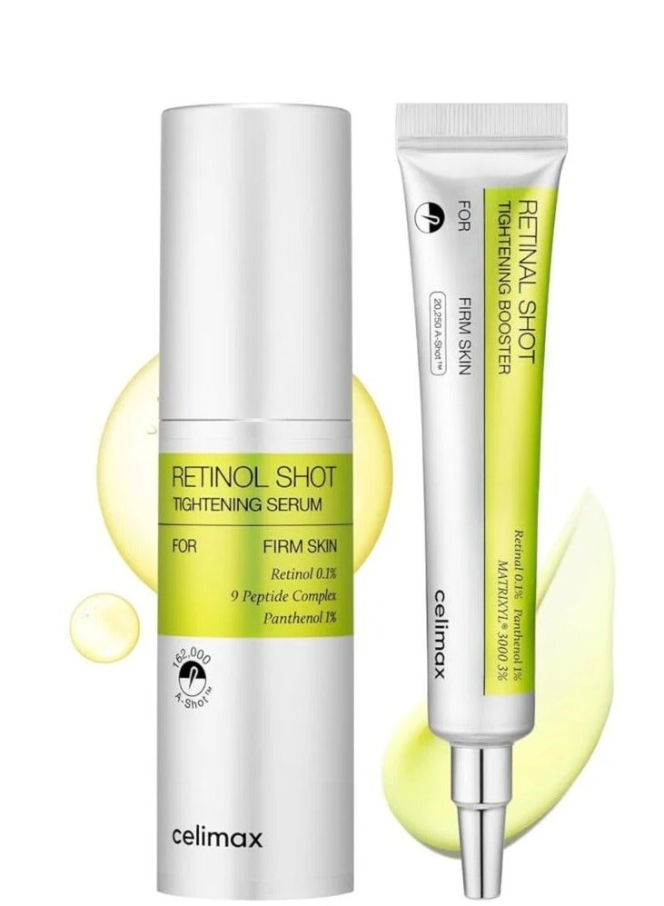 celimax Retinal and Retinol Tightening Set – Booster 15ml and Serum 30ml | Firming, Smoother Skin, Pore Appearance Care, Vitamin A, Peptides - Image 1