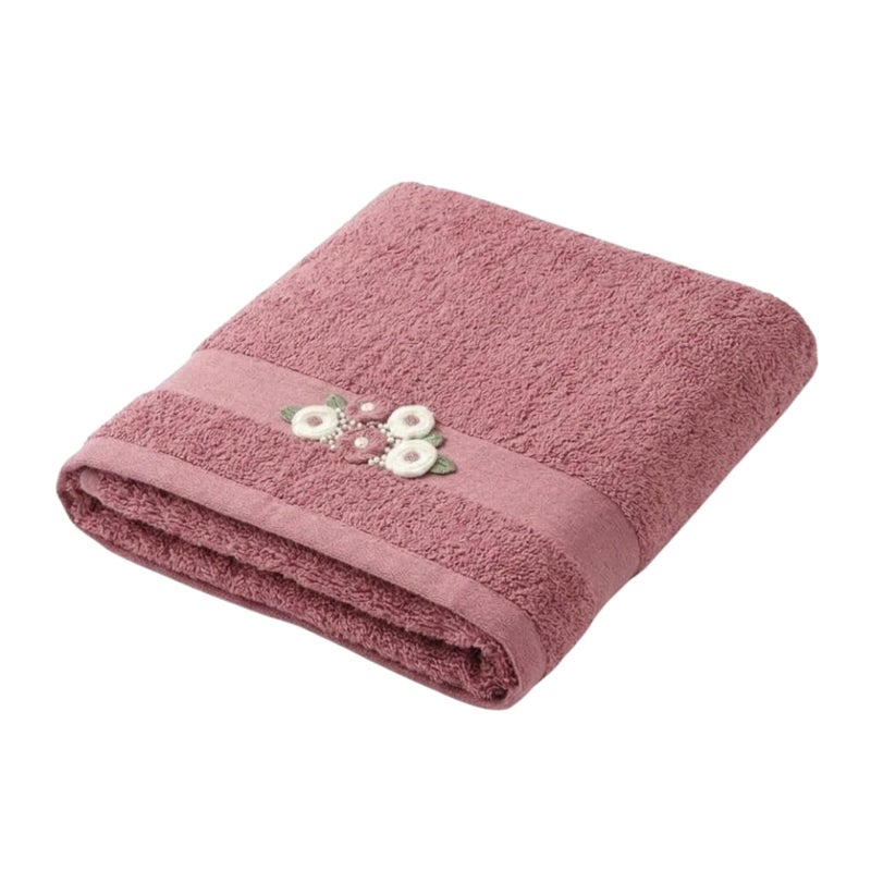 Hand Towel Cotton Hand Towel With Hand Made Touch - Premium Hand Stitching, 50x100cm, 260g - Soft and Made in Egypt (Cashmere) - Image 1