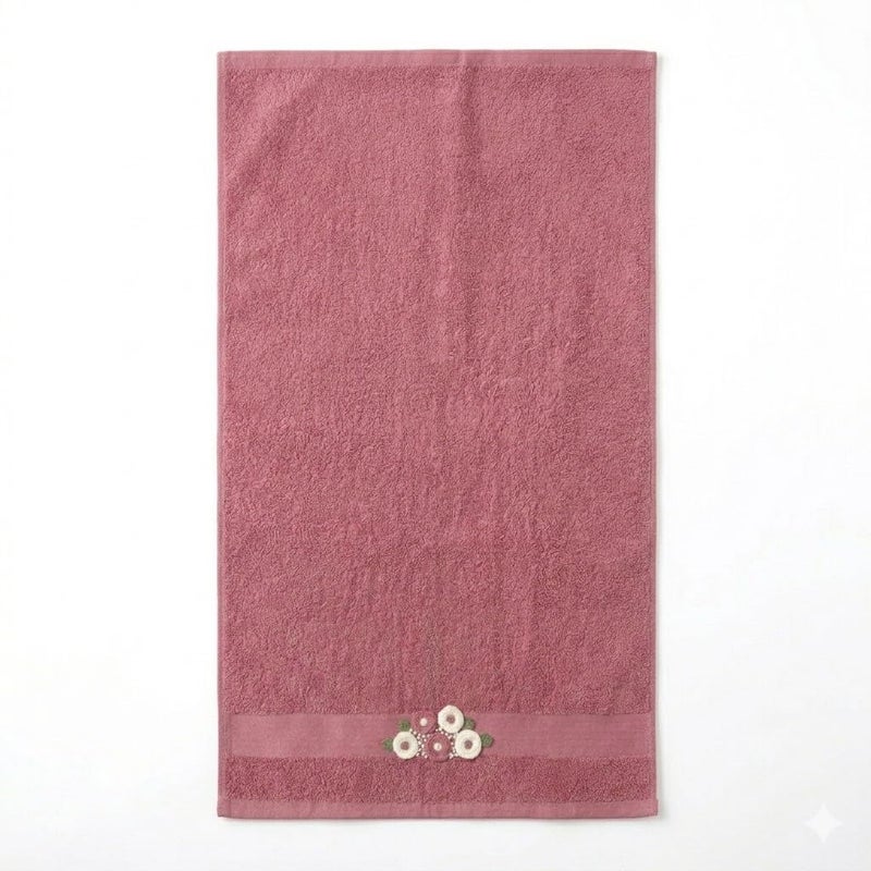 Hand Towel Cotton Hand Towel With Hand Made Touch - Premium Hand Stitching, 50x100cm, 260g - Soft and Made in Egypt (Cashmere) - Image 2
