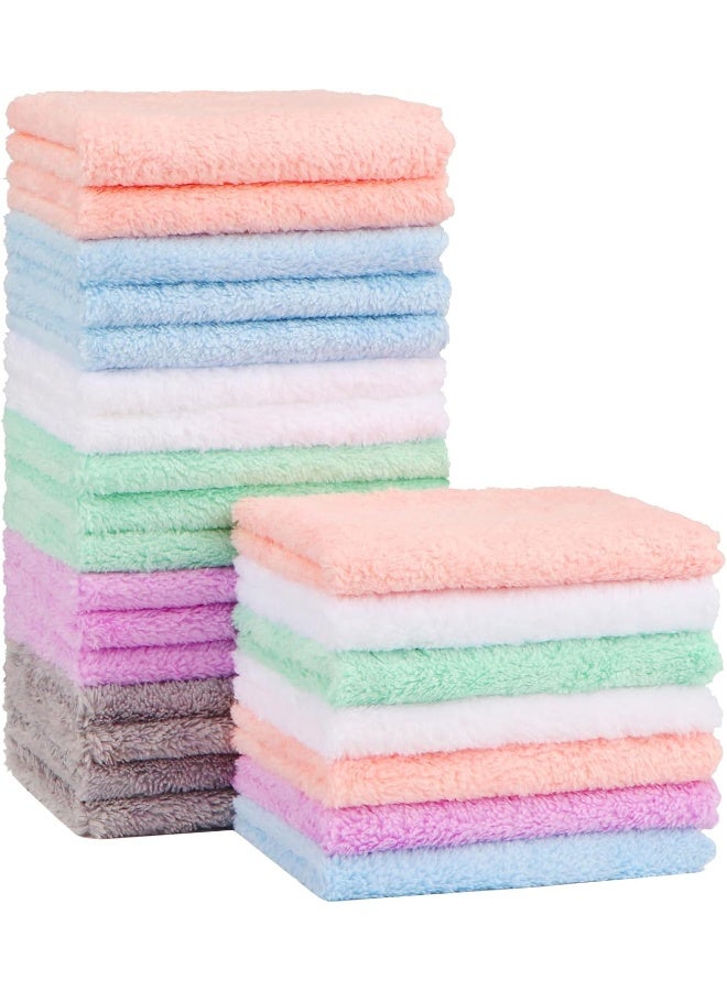 Orighty Baby Washcloths 24-Pack(7''x9''), Microfibre Coral Fleece Baby Towels, Super Soft and Absorbent Wash Cloths for Newborns, Infants and Toddlers, Gentle on Delicate Skin for Face Hands and Body - Image 1