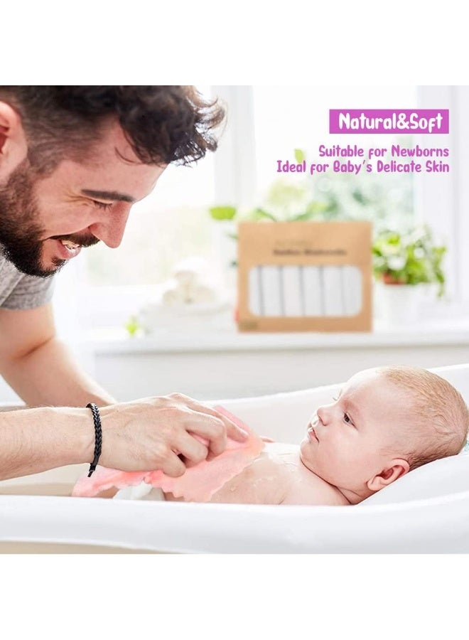 Orighty Baby Washcloths 24-Pack(7''x9''), Microfibre Coral Fleece Baby Towels, Super Soft and Absorbent Wash Cloths for Newborns, Infants and Toddlers, Gentle on Delicate Skin for Face Hands and Body - Image 5