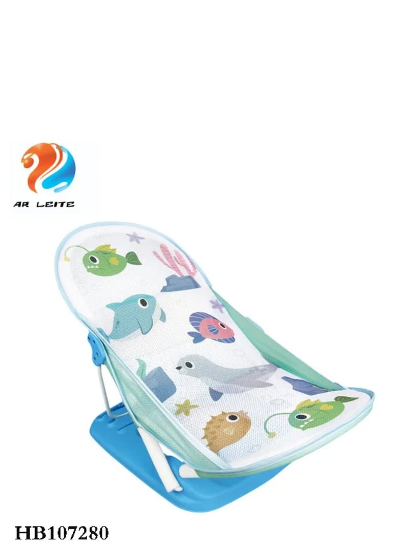 Colorful Infant Bathing Device Adjustable Newborn Bathing Chair Foldable Baby Bath Chair - Image 2