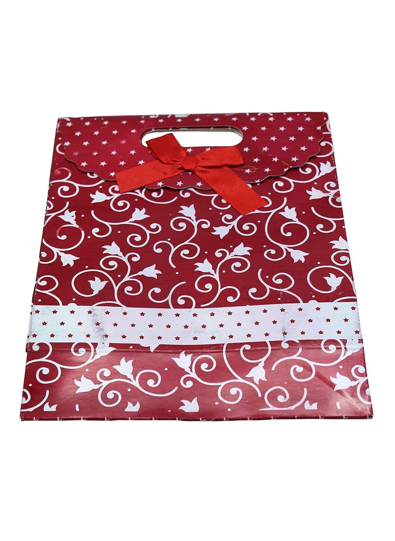 iLife - iLife Gift Bags Paper Bags with Handles Bulk, Shopping Bags Retail Bags Paper Gift Bags (Maroon) 18.8 * 9 * 25.7 CM - 12 Piece - Image 1