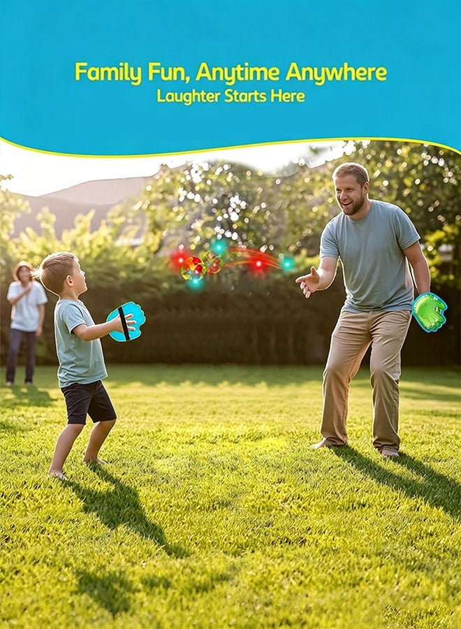 Organizer LED Toss and Catch Ball Game Set, 1 LED with 2 Easy, Grip Gloves, Beach Sports Toys for Kids, Outdoor Games for Backyard or Park, Easter Gift for Kids - Image 3