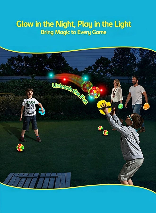 Organizer LED Toss and Catch Ball Game Set, 1 LED with 2 Easy, Grip Gloves, Beach Sports Toys for Kids, Outdoor Games for Backyard or Park, Easter Gift for Kids - Image 2