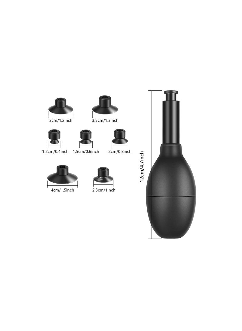 Lens Sucker Kit 8-in-1, with 7 Interchangeable Suction Cups Strong Suction Manual Vacuum Suction Pen Lens Puller for Most Camera Lenses Repair and Cleaning, Watches, and Electronic Components