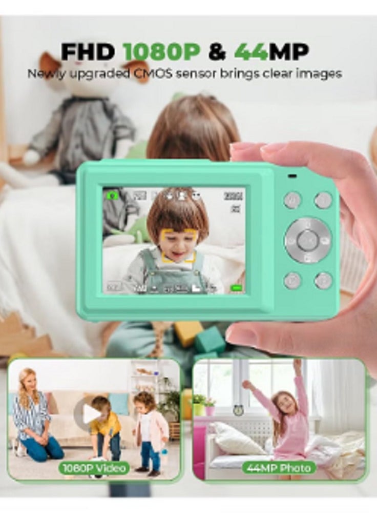 Generic Digital Camera for Kids - FHD 1080P 44MP - Rechargeable Compact Mini Camera with 16X Digital - Portable Pocket Camera - With 32GB Memory Card  - Image 3