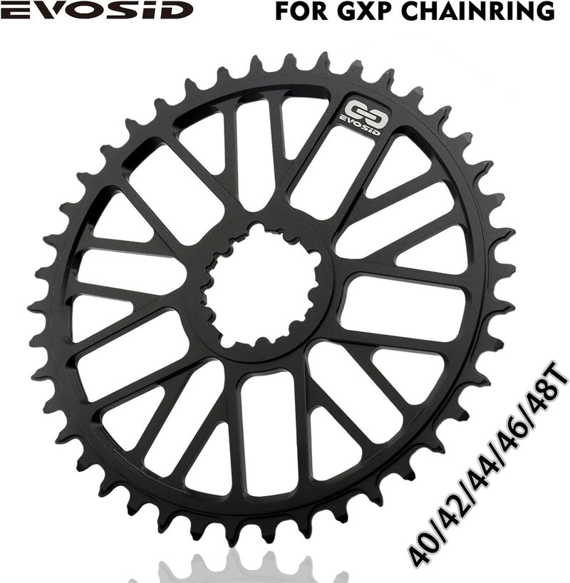 EVOSID Road Bike Chainring Direct Mount 3mm Offset 40T 42T 44T 46T 48T Narrow Wide CNC 7075 Aluminum for SRAM Crankset - 48T - Image 2