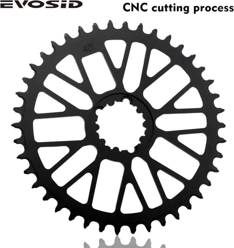 EVOSID Road Bike Chainring Direct Mount 3mm Offset 40T 42T 44T 46T 48T Narrow Wide CNC 7075 Aluminum for SRAM Crankset - 48T - Image 5